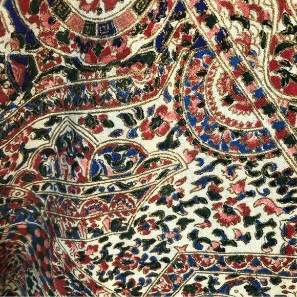 Vintage 70s Kimono Style Floral Print Dress Size Small - Picture 8 of 9